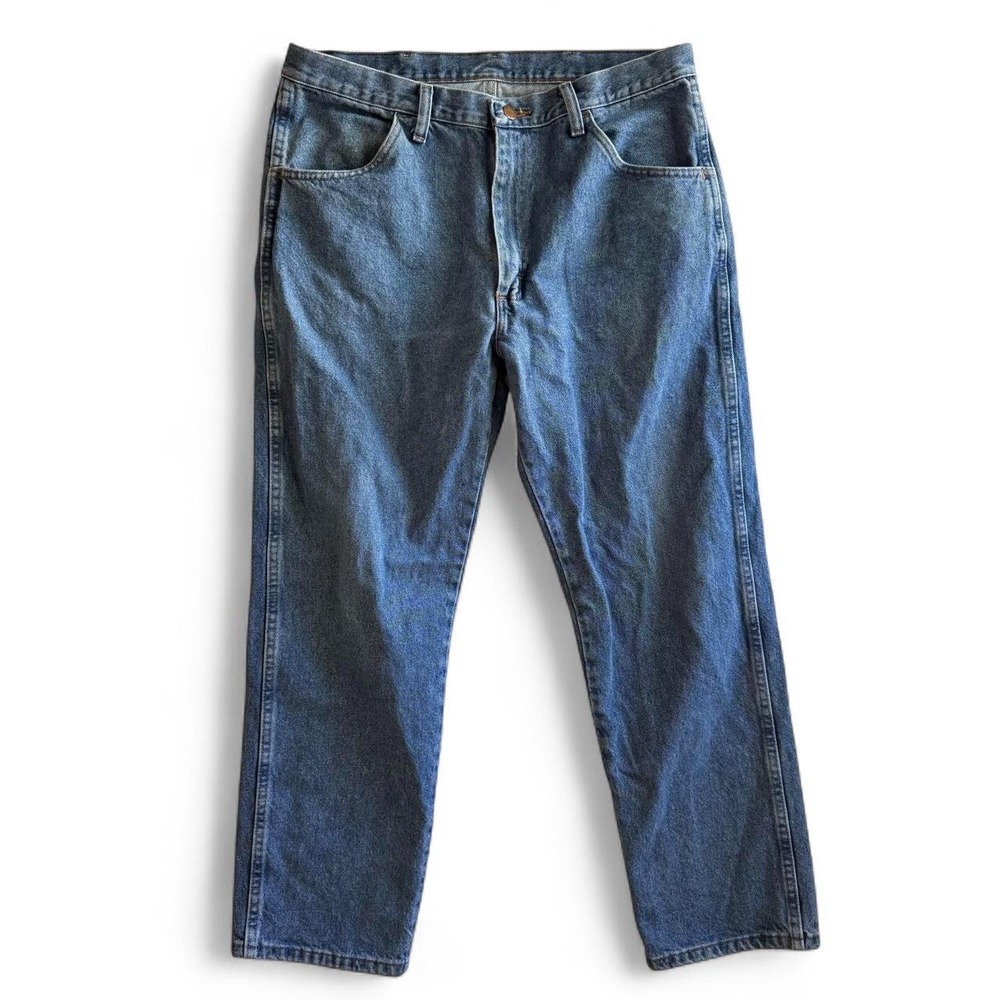 Vintage Rustler Mens Straight Leg Jeans Medium Wash Blue 87619SW 36x29